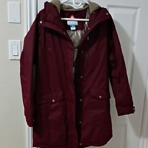 Columbia Maroon Parka with Hood